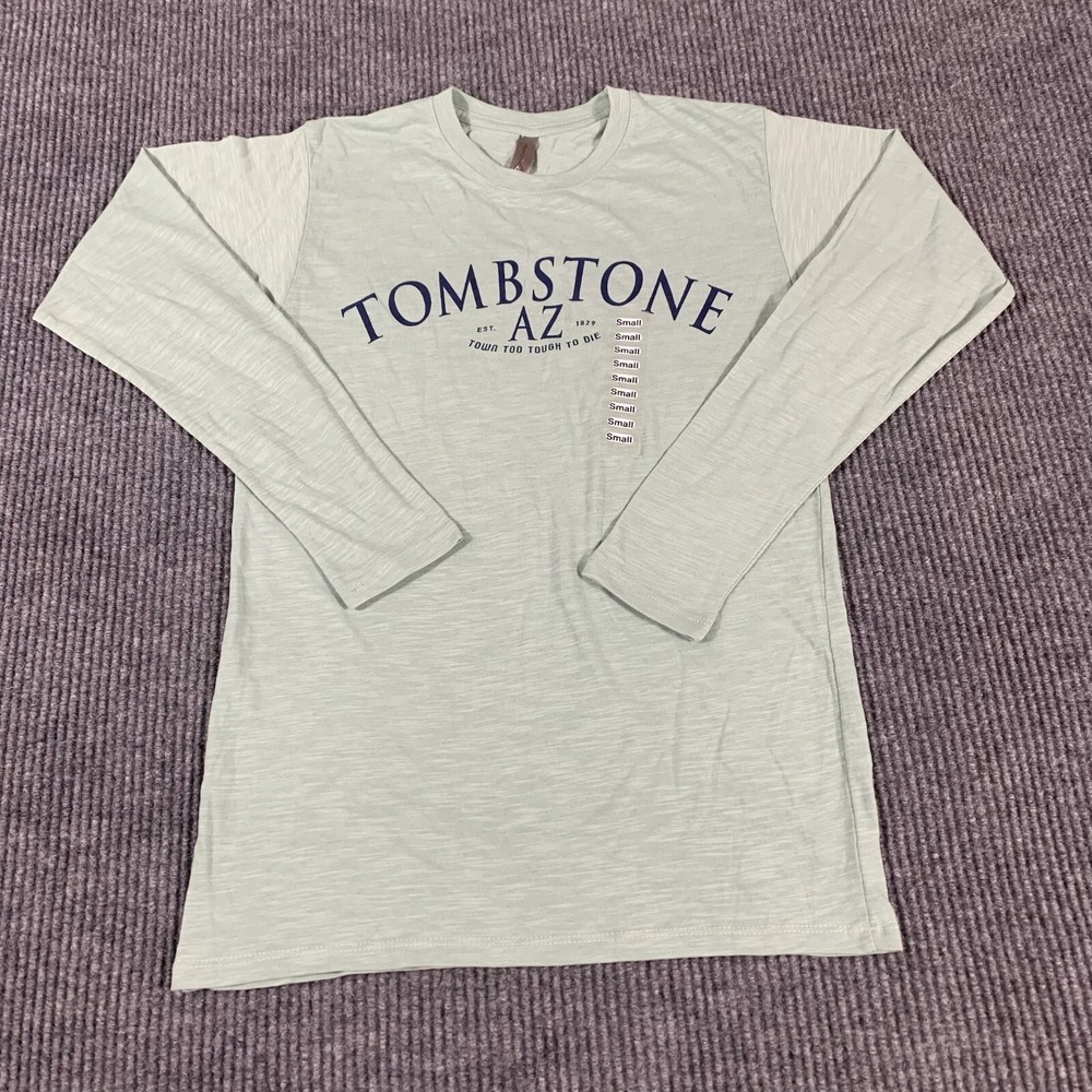 Delta Top Womens S Blue Tombstone Arizona‎ Too Tough To Die T Shirt NWT Stretch